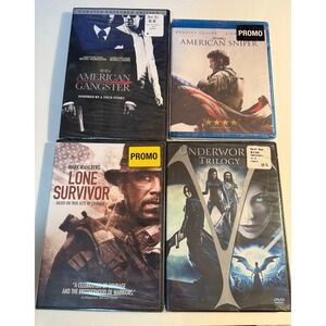 4 New DVD Movies American Gangster Sniper Lone‎ Surviver Underworld Trilogy